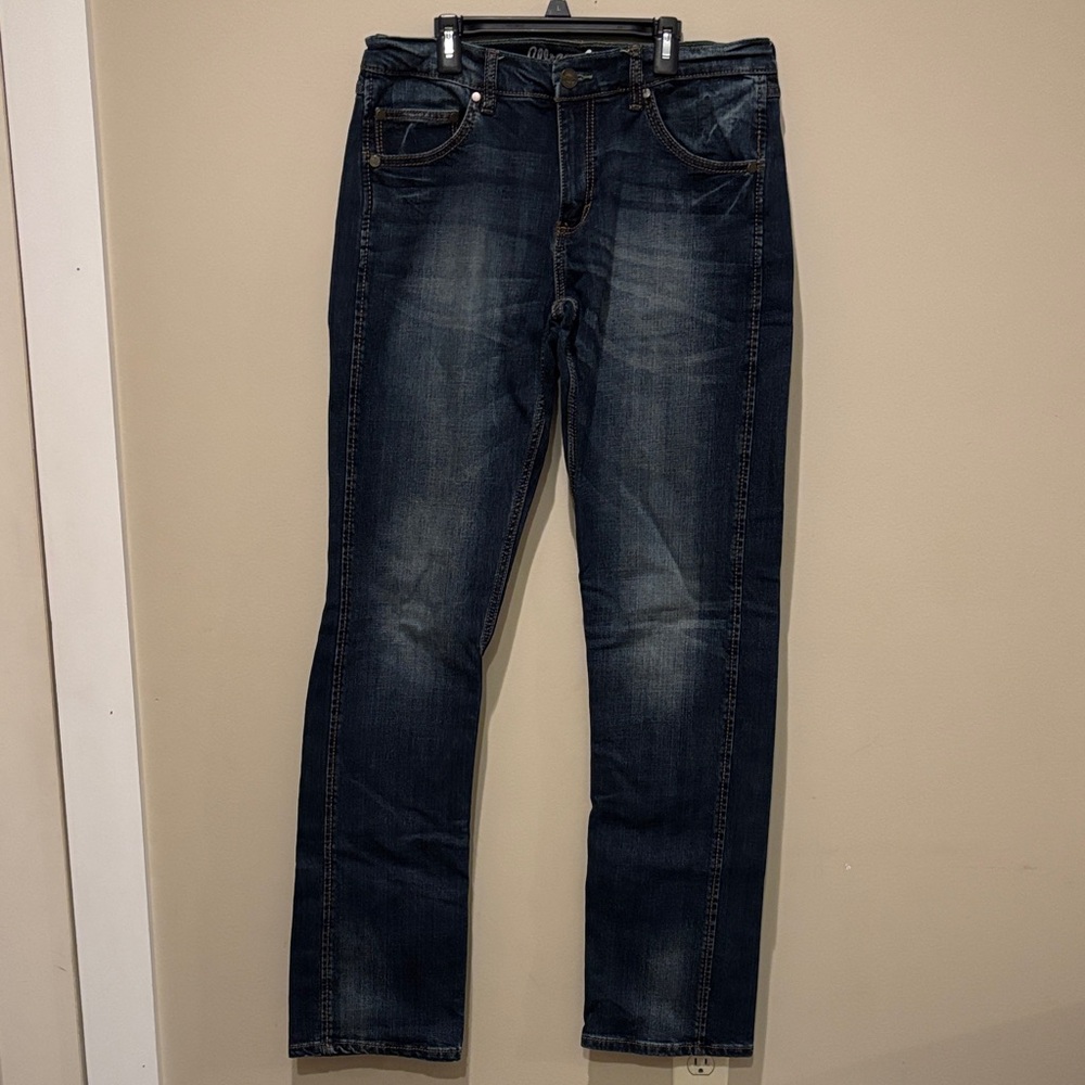 Wrangler Men's Dark Blue Slim Straight Jeans